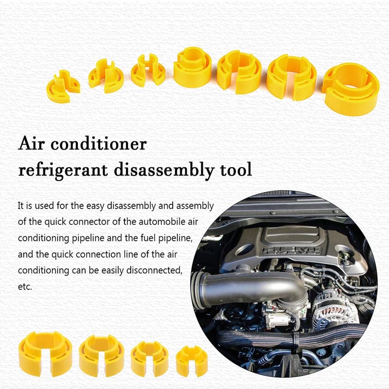 ASUBHA AC Fuel Line Disconnect Tool Set  Fuel Line Removal Tool Includes 1/4  5/16  3/8  1/2  5/8  3/4  7/8Inch Quick Disconnect Tool Kit for Automotive AC Fuel Line and Transmission Oil Cooler - Image 3